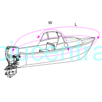 Tentas iš kvėpuojančios medžiagos laivui su priekiniu stiklu ir kajute